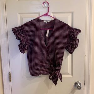NWT Madewell Flutter Wrap Top XS